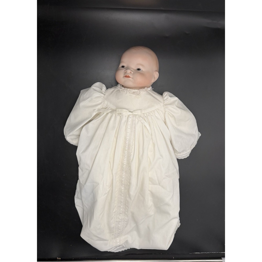 Grace Putnam Bye-Lo Baby Doll Bisque Head Cloth Body Christening Gown 16"